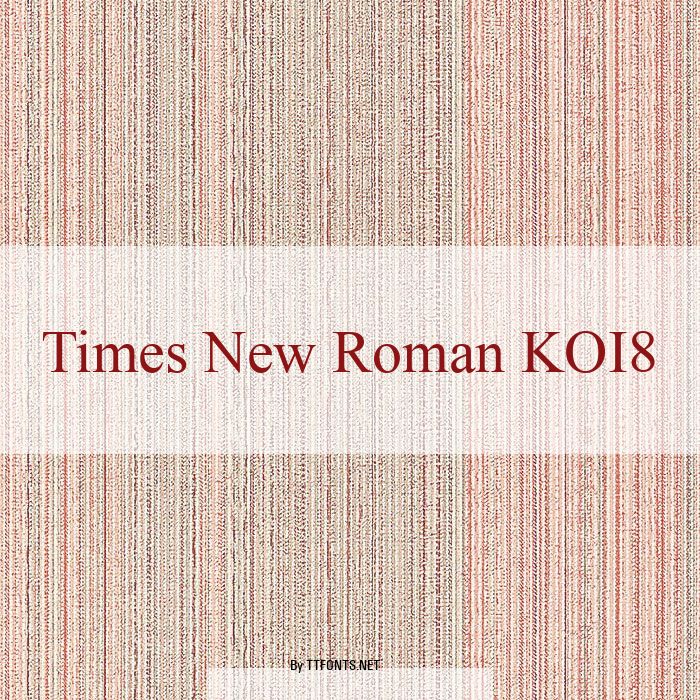 Times New Roman KOI8 example
